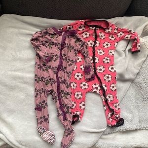 3-6 months Kickee Pants bamboo pajama lot